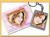 10 Convites Personalizados + 10 chaveiros Acrilico Personali