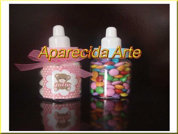 10 Mini Mamadeiras Personalizadas