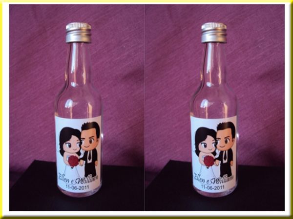 10 Garrafinhas Personalizadas Casamento